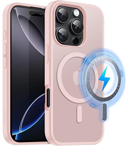 MOBESV Magnet-Hülle Für IPhone 13 Pro (6,1 Zoll) – Durchsichtig Matte Schutzhülle Kompatibel Mit MagSafe, Helllila