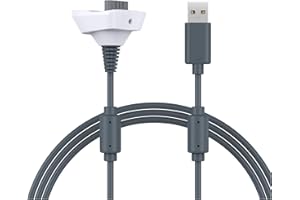 Kabel Ładowarki USB do XBOX 360/360 Slim Wireless Controller firmy MMOBIEL - 1,8m Kabel Zamienny do Kontrolera Bezprzewodowego - Kabel do Kontroler do Gier, Adapter do Konsoli - Biały