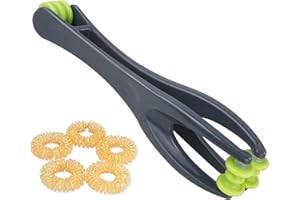 COTSOCO Massager Roller, 2-in-1 Finger & Hand Massager, 5 Pcs Acupressure Rings, Portable, Cordless, Quiet, for Circulation, Stress, Arthritis Relief, Hands, Palm & Wrist