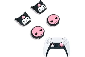Kuitmor Cute Thumb Grip Caps for PS5,Soft Silicone Joystick Caps,Cute Thumbstick Grips Compatible with PS5/PS4/Switch Pro Controller 4PCS (KLM)