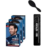 Schwarzkopf Men Perfect 90 Siyah Erkek Sa&ccedil; Boyası 3&rsquo;L&uuml; Set + Tarak Hediyeli