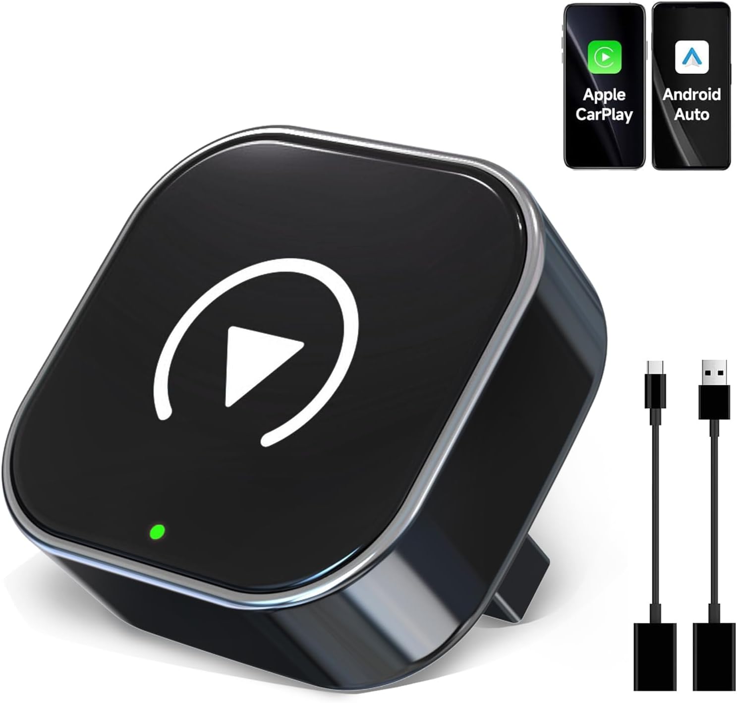 2025 Upgraded Wireless CarPlay Adapter,Effortlessly Convert Wired to Wireless CarPlay,Suitable for cars with carplay,Compatible with iPhone iOS 10+ & Android Auto,Mini&Stable Car Play Wireless Adapter