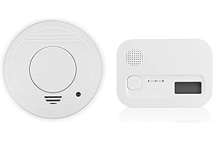 Smartwares Kit de Seguridad – Detector de Humo y Detector de CO Incluido – Botón de Prueba – Pilas reemplazables Incluidas – Vida útil 10 años - FSE-19204