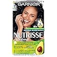 Garnier Nutrisse Permanent Hair Dye, Natural-looking, hair colour result, For All Hair Types, 1 Black