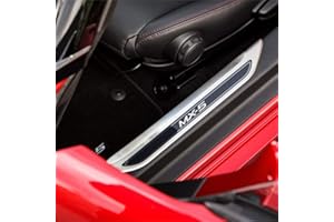 Mazda MX-5 ND – Sportlich – Soft Top Cover – Per sinistra e destra – Auto – Rosso – Acciaio inossidabile – Velcro