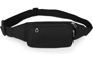 ZHAOCAIGUI Marsupio Sportivo Marsupio Running Uomo Donna Cintura da Corsa per telefono Samsung Huawei Jogging Viaggio Trekking Bicicletta (Nero)