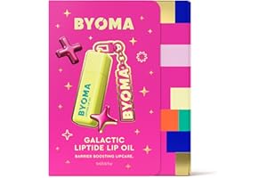 BYOMA Galactic Liptide Lip Oil (5ml) – Non-Sticky Gloss with Peptides & Avocado Oil - Softens, Plumps, Hydrates, Vegan - Includes Exclusive Liptide Keychain