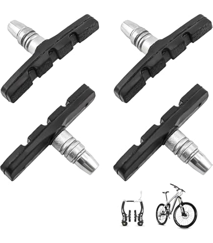 Drfeify Patin De Frein,2 Paires Vtt Vélo Plaquettes De Frein Résine