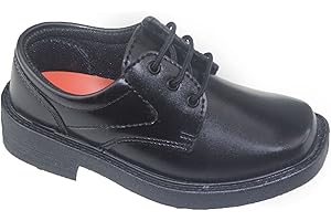 KATCH Boys School Shoes Back to School Lace Up Kids School Shoes Black School Shoes for Boys Uniform School Shoes Boys Black School Shoes School Shoes for Boys