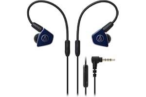 Audio-Technica ATH-LS50iSNV Écouteurs «Live-Sound», Bleu Marine