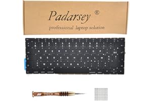 Pardarsey Ersatz Clavier français Tastatur Kompatibel mit MacBook Pro 13" Zoll A1708 Ohne Touchpad Bar MacBookPro14,1 MacBookPro13,1 A1708 Späte 2016 Mitte 2017 mit 80 Schrauben Schraubenzieher