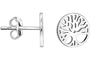 SOFIA MILANI - Boucles d'Oreilles pour Femme en Argent 925 - Clou d'Oreille en Forme Arbre de Vie