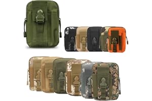 ZhaoCo Sac Tactique Ceinture, Sacoche Ceinture Nylon Molle EDC Gadget Utilitaire téléphone cellulaire pour Randonnée Voyage Sport Plein-air