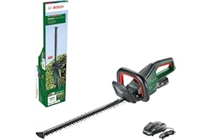 Bosch Cordless Hedge Cutter UniversalHedgeCut 18V-50 (1x battery 2.5 Ah, 18 Volt System, Brushless Motor, Blade Length: 50 cm, in Carton Packaging)