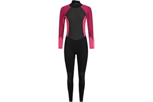 Mountain Warehouse Women's 2.5mm Thickness Full Wetsuit - UPF 50+, Contour Fit, Adjustable Neck, Rubber Panel for Improved Grip - Long Sleeve Spring Summer Wet Suit for Bodyboarding & Surfing