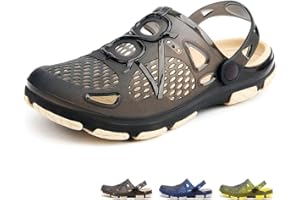 beister Zuecos de jardín para Hombre, Antideslizantes, Transpirables, para Exteriores, Playa, Ducha