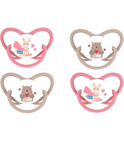 BIBS Set Di 2 Ciucci Infinity - Tettarella Anatomica In Silicone Fossil Grey Mauve Senza Pba E Pvc Ciucci 457001 Zoom