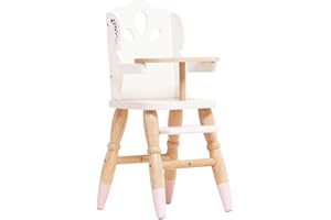 Le Toy Van - Educational Wooden Toy Role Play Beautiful Doll High Chair, Girls & Boys Pretend Play Toy High Chair - for Ages 3+