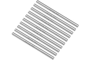 sourcing map Asta rotonda in acciaio, 6 mm HSS Tornio Bar Stock Tool 100 mm di lunghezza, per albero ingranaggi torni foratrice tornitura asse miniatura, perno cilindrico fai da te, 10 pezzi