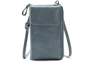 CRSUSUKJ Bolso de Teléfono Móvil para Mujer,Cartera Movil Cuero PU Bolso para Movil,Bolso Bandolera,Bolso para Telefono Movil,Monedero con Ranuras paraTarjeta con correa ajustable para el hombro