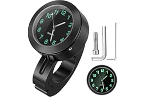 KTCINA Orologio da manubrio per moto, orologio da manubrio moto, orologio digitale per moto, manubrio impermeabile, universale, 22 mm a 25 mm, per moto, manubrio luminoso, per bicicletta, moto