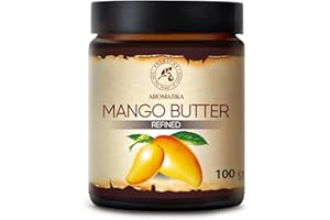 AROMATIKA TRUST THE POWER OF NATURE Beurre de Mangue 100g - Mangifera Indica - Indonésie - Pur - Huile Raffiné - Soin du Visage Intensif - Corps - Cheveux - Peau pour la Massage - Soin du Corps
