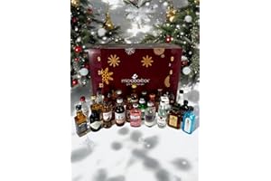 MicroBarBox 2025 Spirits & Liqueurs Advent Calendar - 24 Days (24 x 5cl) | Features Baileys, Disaronno, Gin, Whisky, Vodka, Rum, Tequila, Liqueurs | Gift for Him and Her, Christmas Gifts