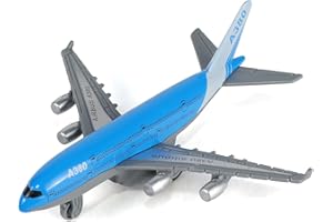 QIYUMOKE 1/400 A380 giocattolo aereo con funzione di ritiro per ragazzi per Airbus A380 modello aereo in plastica verniciata bianca (14 cm)