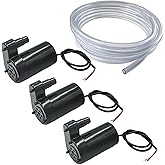 RUNCCI-YUN 3PCS DC 3V 5V Mini Acqua Pompa Sommergibile, Pompa Sommersa Senza Spazzola+ 3M Tubo Trasparente Flessibile in PVC 