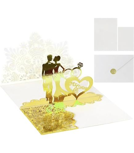 Tiardey Lot de 10 cartes d'invitation de mariage florales scintillantes découpées au laser avec enveloppe vierge et ruban pour fiançailles de mariage,douche nuptiale,invitation de fête – Rose rouge
