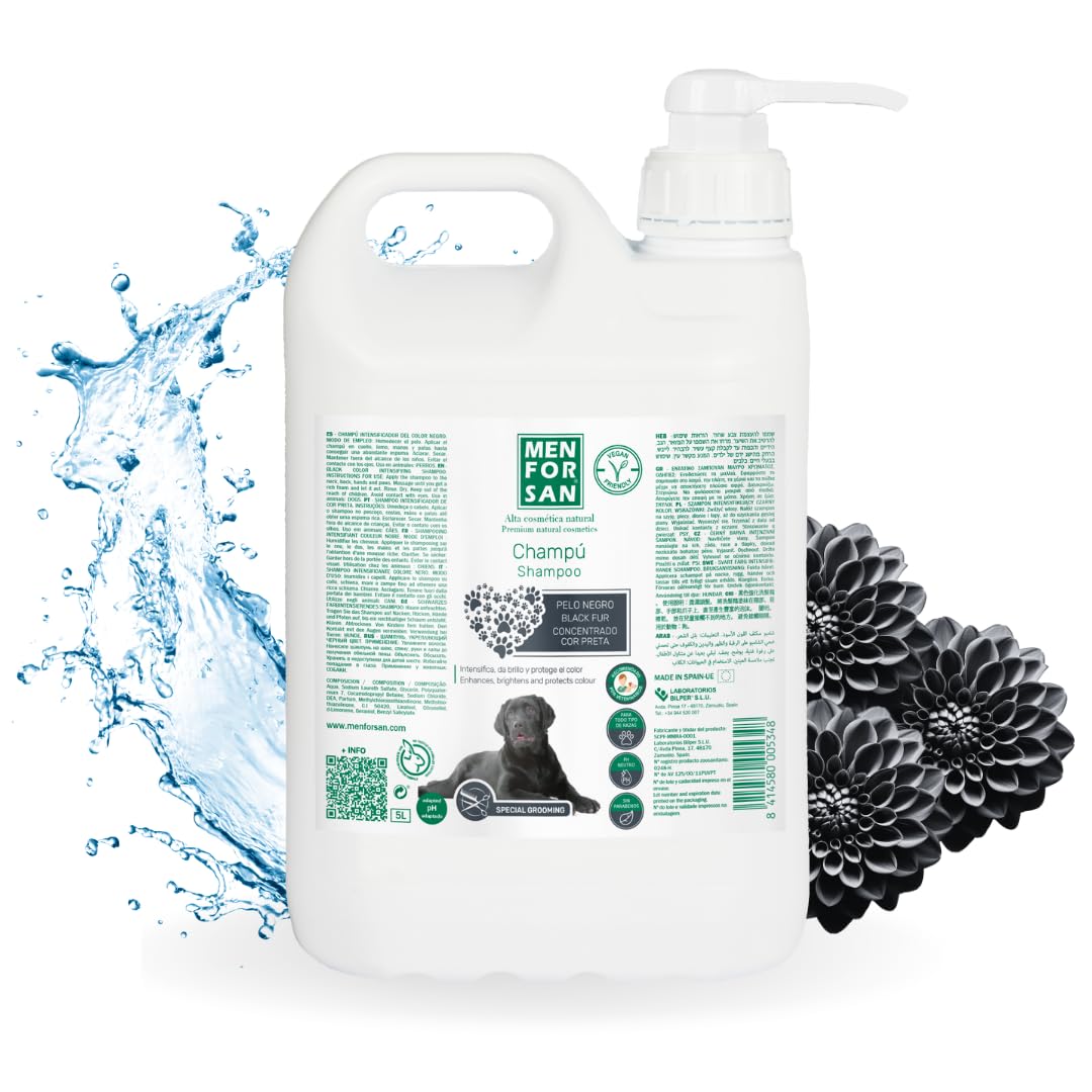 MENFORSAN Champú Perros Pelo Negro 5L