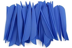 ELONG OUTDOOR 3 pollici di plastica freccia piumaggio molle di gomma molle di plastica fai da te per frecce tiro con l'arco frecce frecce in carbonio Vane per tiro con l'arco caccia tiro - 50 pezzi