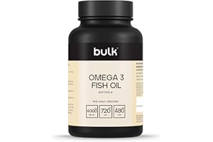 Bulk Gélules d'huile de poisson oméga 3, 1000 mg, paquet de 90, l'emballage peut varier