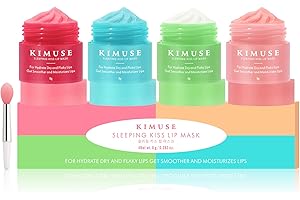 KIMUSE Lip Mask, Tratamiento Labial Nocturno, Máscara Cuidado de Noche Súper Hidratante, Set de Regalo de Cuidado