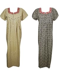Indiatrendzs Women Nighty Cotton Printed Summer Nightwear Pack Of 2 (Chest 44)