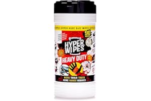 LEOFAIR HYPER WIPES - Feuchte Reinigungstücher - Power Reinigung für Werkstatt - KFZ - Werkzeug - Motorrad - Entfernt Härtefälle von Öl, Fett, Kleber, Farbe und Teer - XXL 19 x 30 cm (90) (1)