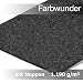 Produktbild Premium Farbwunder Kunstrasen Rasenteppich mit Noppen in Meterware – Anthrazit, (200 x 150 cm)