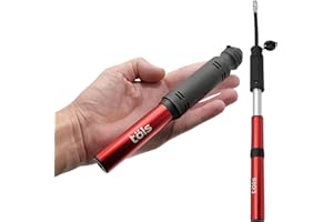 TÖLS BIKE COMPONENTS TÖLS Mini Bomba Bicicleta Lexia Pro - Mini Bomba de Aire Bicicleta 110 PSI 7,5 Bar - inflador Bicicletas con latiguillo Incluido - hinchador Bicicleta Super Ligero - Mancha para Bicicleta - Bike Pump