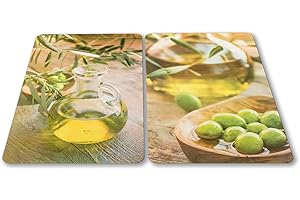 METROX Cubierta para vitrocerámica 60 x 52 cm (30 x 52 cm cada una), placas de inducción, protección de vitrocerámica, tabla de cortar, cristal de seguridad, protección contra salpicaduras 1291