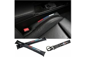 KENDDEEL Kunstleder Autositz-Lückenfüller, Abstandshalter, Universal Sitzlückenfüller Stopfen für PKW, SUV, LKW (2 Pcs Lückenfüller für Autositze und 1Pcs Autoschlüsselkette)