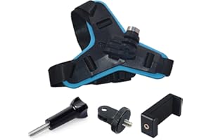 HELWEET Action Kamera Helm Mount, Helmhalterung Motorrad, Motorradhelm Vordere Kinn Halterung, Actionkamera Zubehör, Kompatibel mit Den Meisten Actionkameras Wie Gopro, 4Er-Set