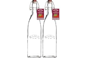 Kilner Clip Top Preserver Bottle 1Litre (Twin Pack)
