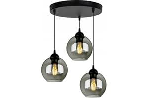 ‎FKL DESIGN HOME DECO FKL DESIGN Home Deco Deckenlampe Pendellampe Hängelampe Wandlampe Tischlampe Leuchte Pendelleuchte Kugel Schwarz Lampe aus Serie N100 (ER3)