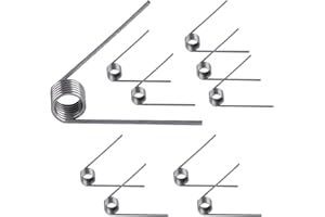 Qrity 10 Stück Kleine Torsionsfeder aus Edelstahl 304, Torsionsfedern mit 0,7 mm Drahtdurchmesser, Außendurchmesser 5mm, 6 Runden, 60° Ablenkungsfeder
