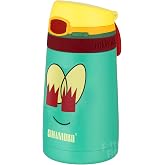 Shamobo FiftyFifty &Ccedil;ocuk 350 Ml Pipetli Paslanmaz &Ccedil;elik Termos Bpa İ&ccedil;ermez 7 Renk (A&ccedil;ık Yeşil)