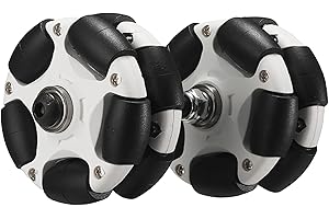 DJCRAWLER 58mm Omni Rack Easy Wheels for Brompton Folding Bike & Electric Bicycle, 10KG Load Omni-Direction Roller Replacement Accessories with Bearing [M6*45MM/60MM Screws] (White)