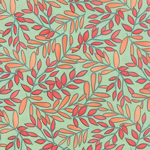 Tucker Prairie Floral Leaves Vinca Light Green- Fat Quarter- 3600122 for Moda