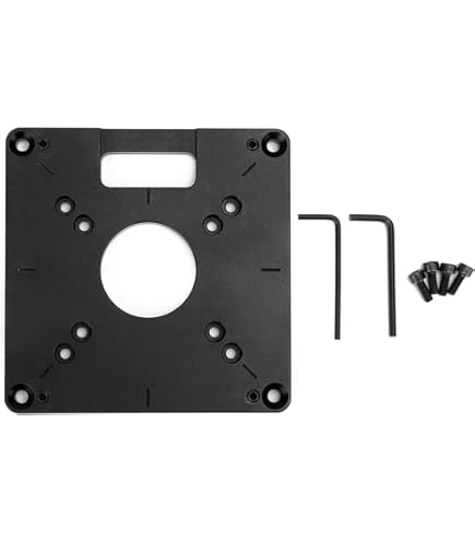 Universale Freesplaat Router Acryl met Middenpen Schroeven, Transparant, Zichtbare Plaat, 7,5mm Dikte, Geschikt voor ///Libby, Voor Houtbewerking, met Koffer