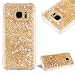 Produktbild Kristall Transparent Hülle für Samsung Galaxy S7,CESTOR Luxus Liebe Herz Flüssig Treibsand Ultra Dünn Weich Silikon TPU Durchsichtig Dauerhaft Schutzhülle für Samsung Galaxy S7,Gold