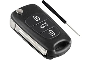 Kesiku Hyundai Schlüsselgehäuse für Hyundai i20 i30 i35 iX20 iX35 Kia Picanto Sportage Ceed Rio Soul Fernbedienung, Hyundai IX35 Schlüssel, 3 Tasten Autoschlüssel I30 mit Schraubendreher - 1 Stück